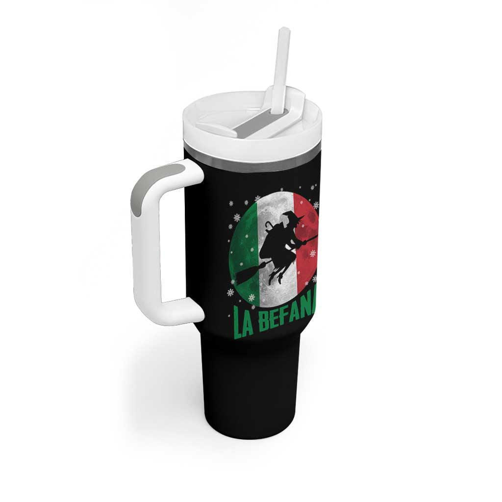 La Befana Italian Christmas Tumbler With Handle Xmas Witch Folklore Italy Holiday - Wonder Print Shop