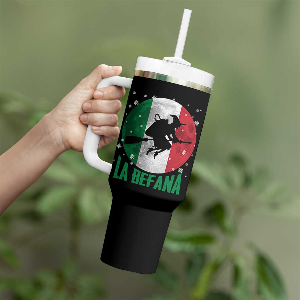 La Befana Italian Christmas Tumbler With Handle Xmas Witch Folklore Italy Holiday - Wonder Print Shop