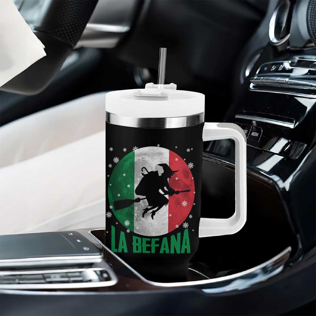 La Befana Italian Christmas Tumbler With Handle Xmas Witch Folklore Italy Holiday - Wonder Print Shop