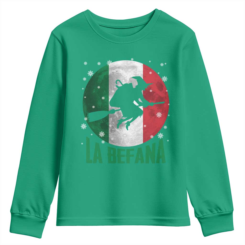 La Befana Italian Christmas Youth Sweatshirt Xmas Witch Folklore Italy Holiday - Wonder Print Shop
