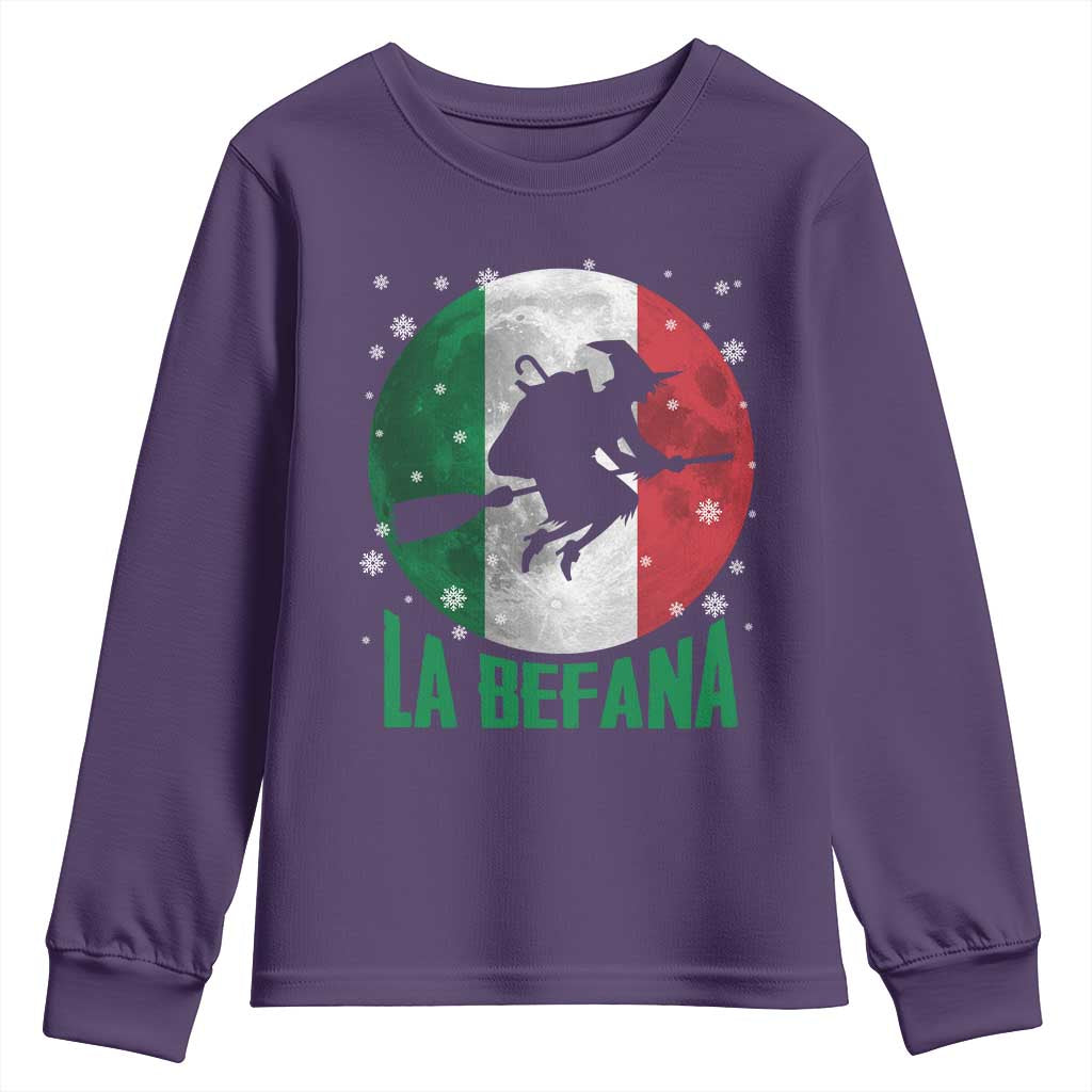 La Befana Italian Christmas Youth Sweatshirt Xmas Witch Folklore Italy Holiday - Wonder Print Shop