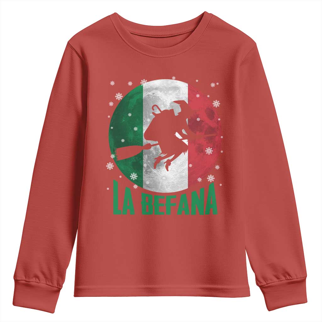 La Befana Italian Christmas Youth Sweatshirt Xmas Witch Folklore Italy Holiday - Wonder Print Shop