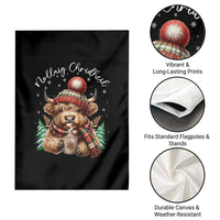 Scottish Christmas Garden Flag Nollaig Chridheil Gaelic Xmas Higland Cow - Wonder Print Shop