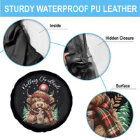 Scottish Christmas Spare Tire Cover Nollaig Chridheil Gaelic Xmas Higland Cow - Wonder Print Shop