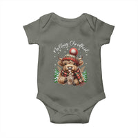 Scottish Christmas Baby Onesie Nollaig Chridheil Gaelic Xmas Higland Cow - Wonder Print Shop