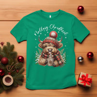 Scottish Christmas T Shirt Nollaig Chridheil Gaelic Xmas Higland Cow - Wonder Print Shop