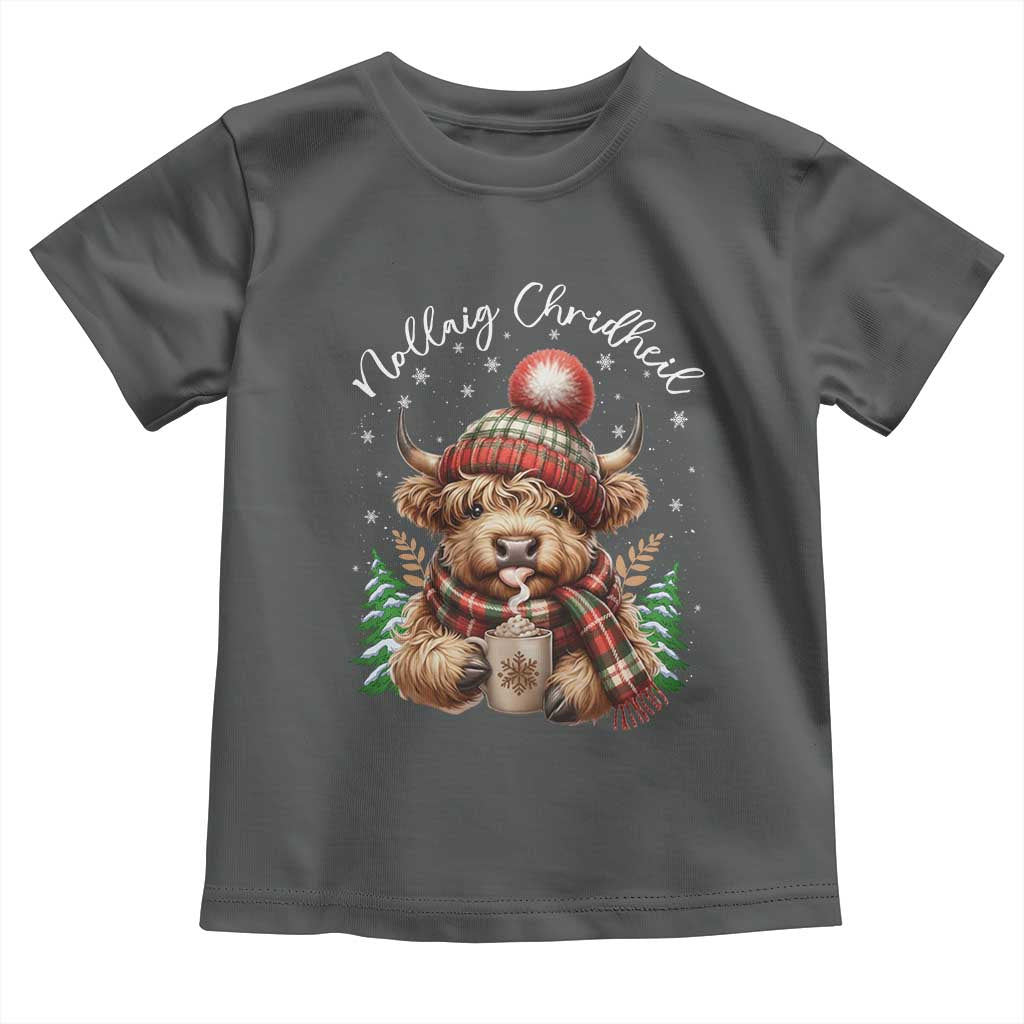 Scottish Christmas Toddler T Shirt Nollaig Chridheil Gaelic Xmas Higland Cow - Wonder Print Shop