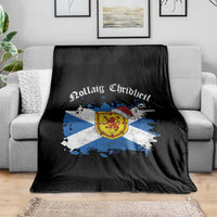 Scottish Christmas Throw Blanket Nollaig Chridheil Gaelic Xmas Scotland Lion Rampant - Wonder Print Shop