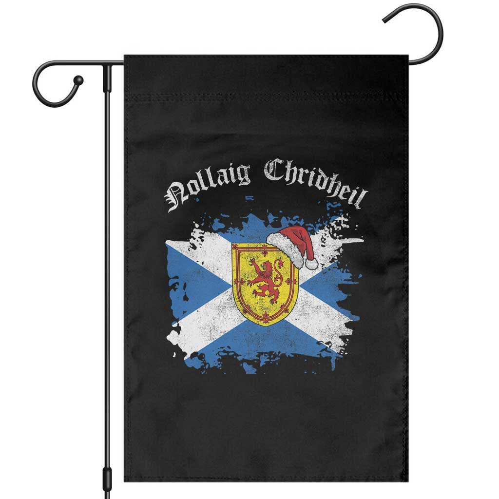 Scottish Christmas Garden Flag Nollaig Chridheil Gaelic Xmas Scotland Lion Rampant - Wonder Print Shop