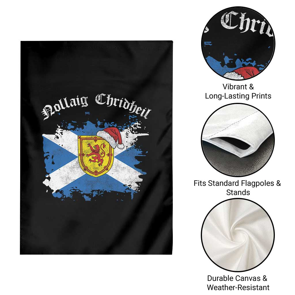Scottish Christmas Garden Flag Nollaig Chridheil Gaelic Xmas Scotland Lion Rampant - Wonder Print Shop