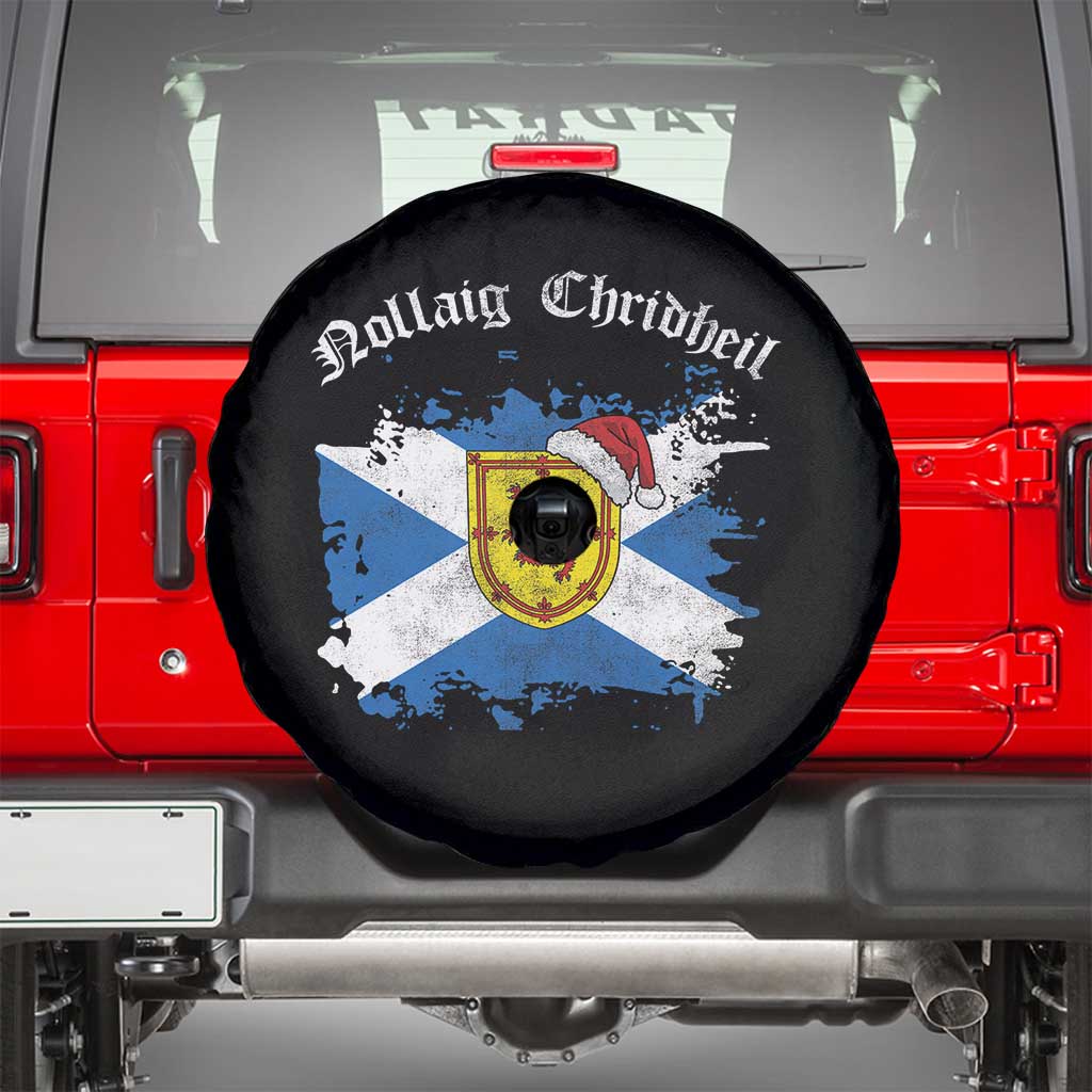 Scottish Christmas Spare Tire Cover Nollaig Chridheil Gaelic Xmas Scotland Lion Rampant - Wonder Print Shop