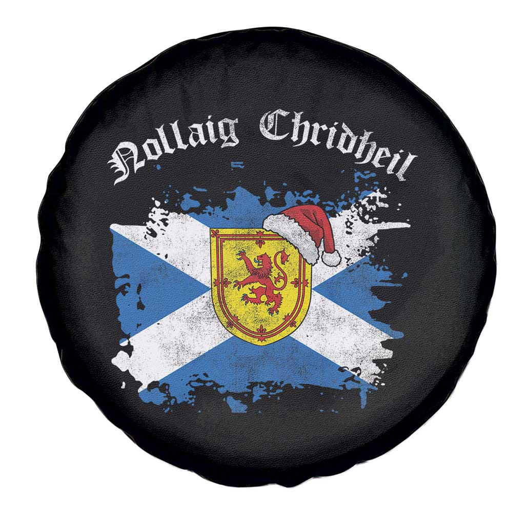 Scottish Christmas Spare Tire Cover Nollaig Chridheil Gaelic Xmas Scotland Lion Rampant - Wonder Print Shop