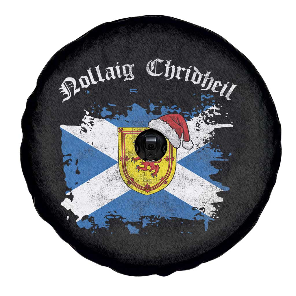 Scottish Christmas Spare Tire Cover Nollaig Chridheil Gaelic Xmas Scotland Lion Rampant - Wonder Print Shop