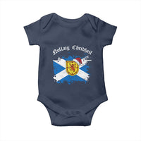Scottish Christmas Baby Onesie Nollaig Chridheil Gaelic Xmas Scotland Lion Rampant - Wonder Print Shop