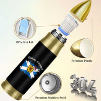 Scottish Christmas Bullet Tumbler Nollaig Chridheil Gaelic Xmas Scotland Lion Rampant - Wonder Print Shop