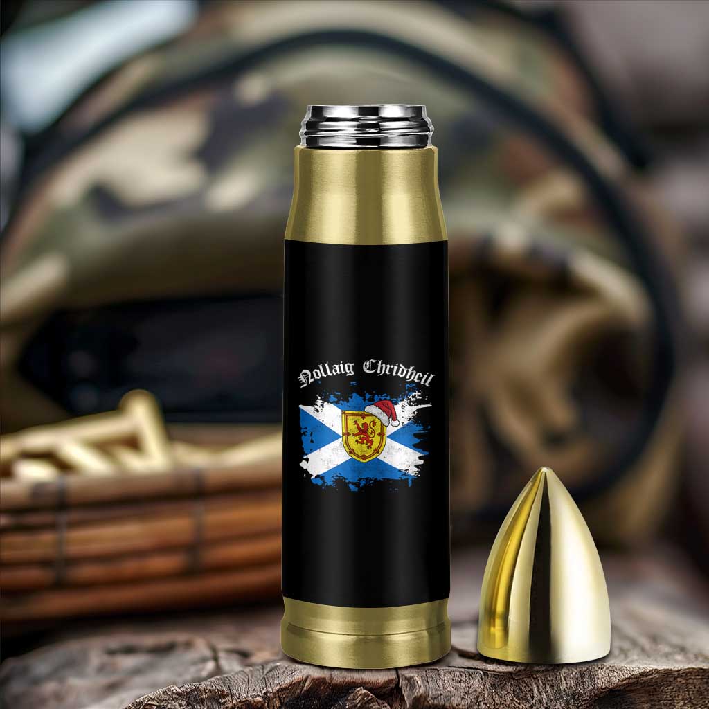 Scottish Christmas Bullet Tumbler Nollaig Chridheil Gaelic Xmas Scotland Lion Rampant - Wonder Print Shop