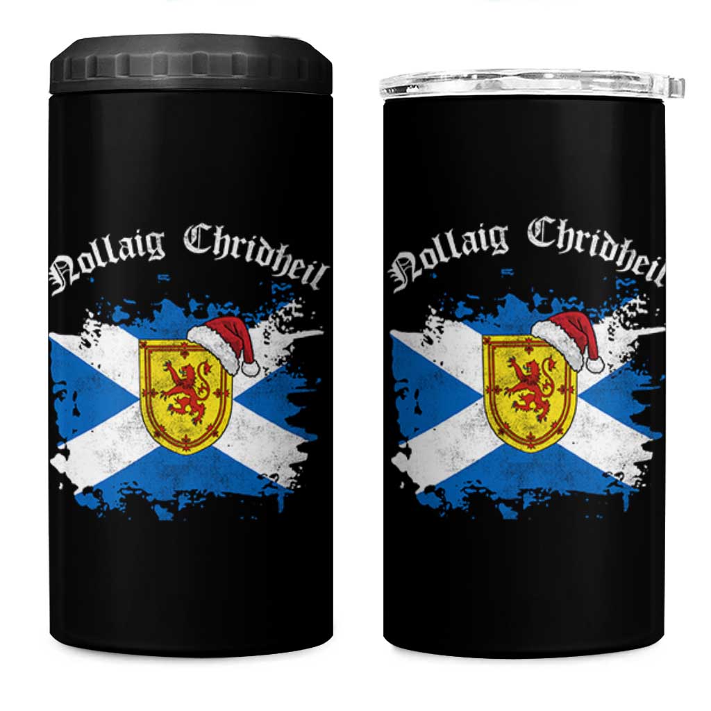 Scottish Christmas 4 in 1 Can Cooler Tumbler Nollaig Chridheil Gaelic Xmas Scotland Lion Rampant - Wonder Print Shop