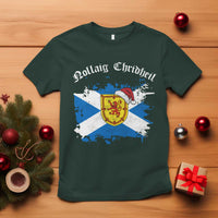 Scottish Christmas T Shirt Nollaig Chridheil Gaelic Xmas Scotland Lion Rampant - Wonder Print Shop