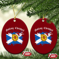 Scottish Christmas Ceramic Ornament Nollaig Chridheil Gaelic Xmas Scotland Lion Rampant - Wonder Print Shop