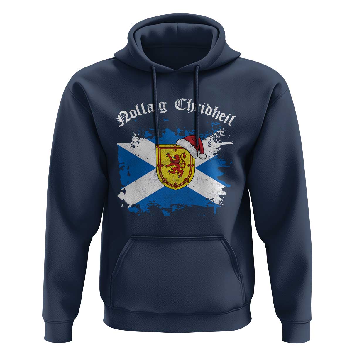 Scottish Christmas Hoodie Nollaig Chridheil Gaelic Xmas Scotland Lion Rampant - Wonder Print Shop