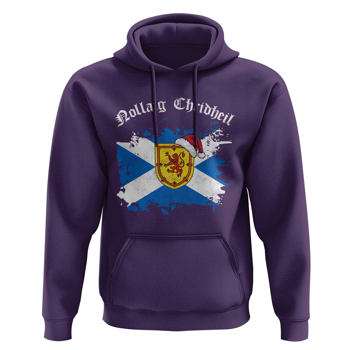 Scottish Christmas Hoodie Nollaig Chridheil Gaelic Xmas Scotland Lion Rampant - Wonder Print Shop