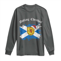 Scottish Christmas Long Sleeve Shirt Nollaig Chridheil Gaelic Xmas Scotland Lion Rampant - Wonder Print Shop