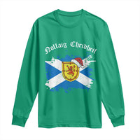 Scottish Christmas Long Sleeve Shirt Nollaig Chridheil Gaelic Xmas Scotland Lion Rampant - Wonder Print Shop