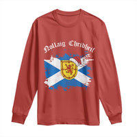 Scottish Christmas Long Sleeve Shirt Nollaig Chridheil Gaelic Xmas Scotland Lion Rampant - Wonder Print Shop