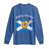 Scottish Christmas Long Sleeve Shirt Nollaig Chridheil Gaelic Xmas Scotland Lion Rampant - Wonder Print Shop