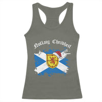 Scottish Christmas Racerback Tank Top Nollaig Chridheil Gaelic Xmas Scotland Lion Rampant - Wonder Print Shop