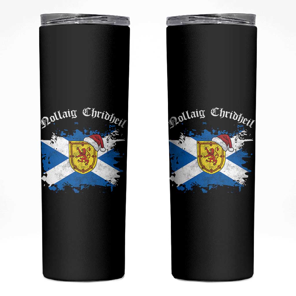 Scottish Christmas Skinny Tumbler Nollaig Chridheil Gaelic Xmas Scotland Lion Rampant - Wonder Print Shop