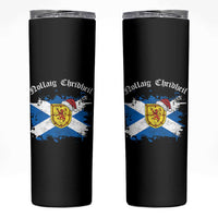 Scottish Christmas Skinny Tumbler Nollaig Chridheil Gaelic Xmas Scotland Lion Rampant - Wonder Print Shop
