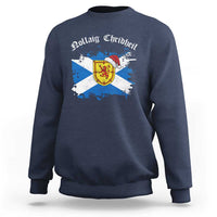 Scottish Christmas Sweatshirt Nollaig Chridheil Gaelic Xmas Scotland Lion Rampant - Wonder Print Shop