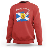 Scottish Christmas Sweatshirt Nollaig Chridheil Gaelic Xmas Scotland Lion Rampant - Wonder Print Shop