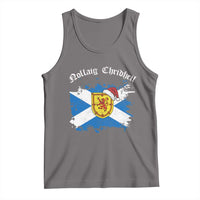 Scottish Christmas Tank Top Nollaig Chridheil Gaelic Xmas Scotland Lion Rampant - Wonder Print Shop