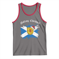 Scottish Christmas Tank Top Nollaig Chridheil Gaelic Xmas Scotland Lion Rampant - Wonder Print Shop