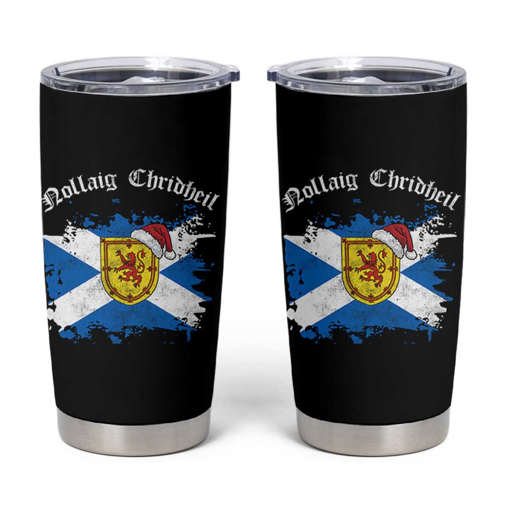 Scottish Christmas Tumbler Cup Nollaig Chridheil Gaelic Xmas Scotland Lion Rampant - Wonder Print Shop