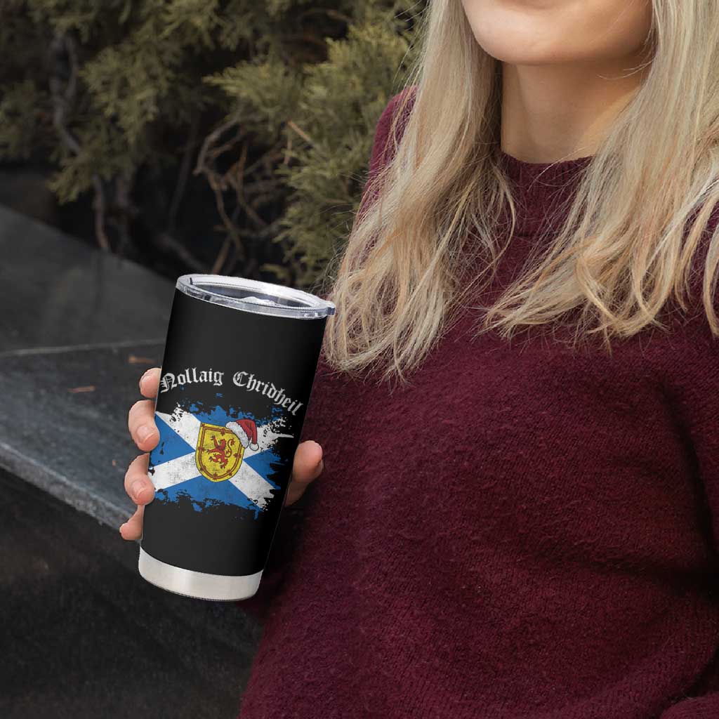 Scottish Christmas Tumbler Cup Nollaig Chridheil Gaelic Xmas Scotland Lion Rampant - Wonder Print Shop