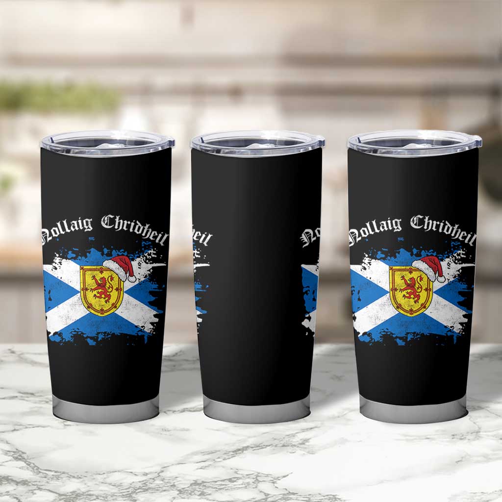 Scottish Christmas Tumbler Cup Nollaig Chridheil Gaelic Xmas Scotland Lion Rampant - Wonder Print Shop