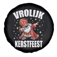 Dutch Christmas Spare Tire Cover Vrolijk Kerstfeest Dabiing Sinterklaas Santa - Wonder Print Shop