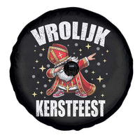 Dutch Christmas Spare Tire Cover Vrolijk Kerstfeest Dabiing Sinterklaas Santa - Wonder Print Shop