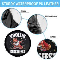 Dutch Christmas Spare Tire Cover Vrolijk Kerstfeest Dabiing Sinterklaas Santa - Wonder Print Shop