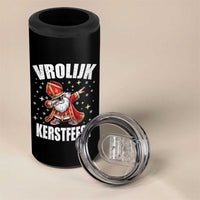 Dutch Christmas 4 in 1 Can Cooler Tumbler Vrolijk Kerstfeest Dabiing Sinterklaas Santa - Wonder Print Shop