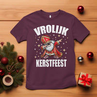 Dutch Christmas T Shirt Vrolijk Kerstfeest Dabiing Sinterklaas Santa - Wonder Print Shop