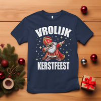Dutch Christmas T Shirt Vrolijk Kerstfeest Dabiing Sinterklaas Santa - Wonder Print Shop