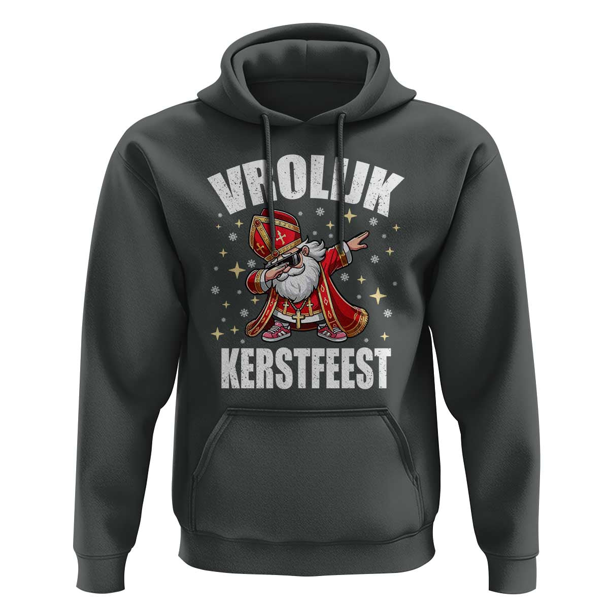 Dutch Christmas Hoodie Vrolijk Kerstfeest Dabiing Sinterklaas Santa - Wonder Print Shop