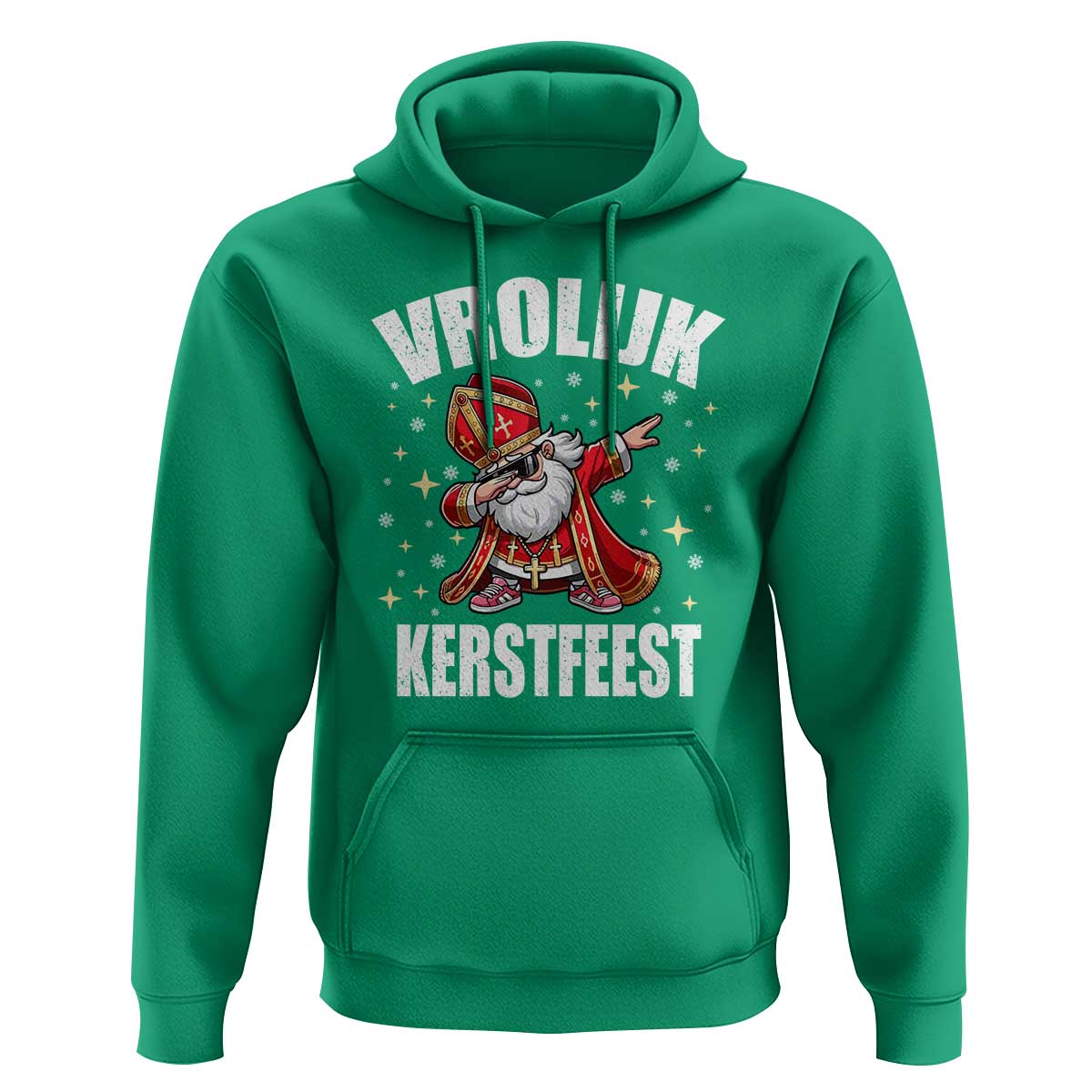 Dutch Christmas Hoodie Vrolijk Kerstfeest Dabiing Sinterklaas Santa - Wonder Print Shop