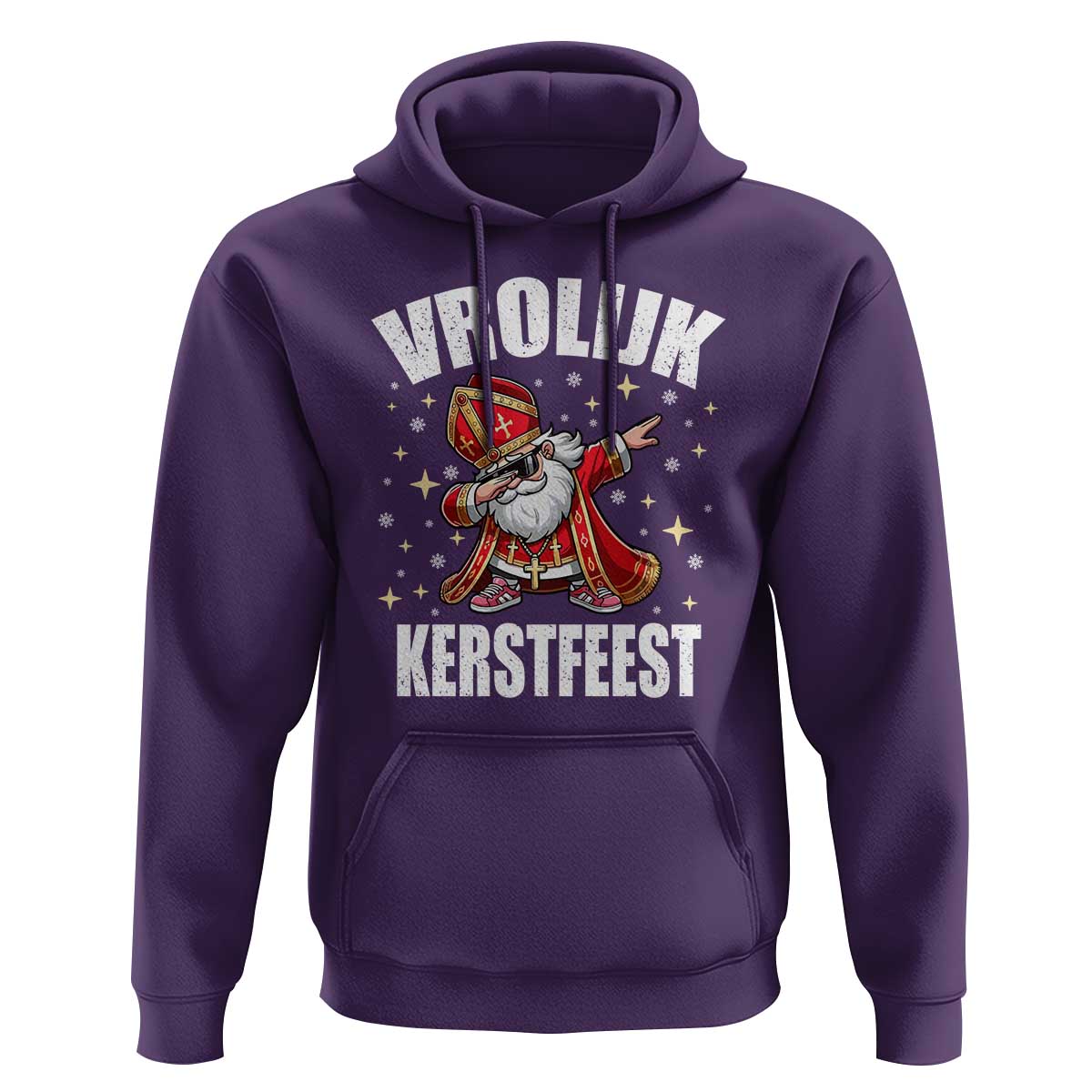 Dutch Christmas Hoodie Vrolijk Kerstfeest Dabiing Sinterklaas Santa - Wonder Print Shop
