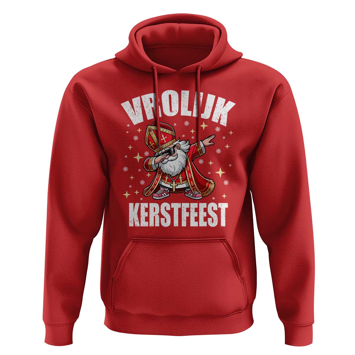 Dutch Christmas Hoodie Vrolijk Kerstfeest Dabiing Sinterklaas Santa - Wonder Print Shop