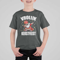 Dutch Christmas T Shirt For Kid Vrolijk Kerstfeest Dabiing Sinterklaas Santa - Wonder Print Shop